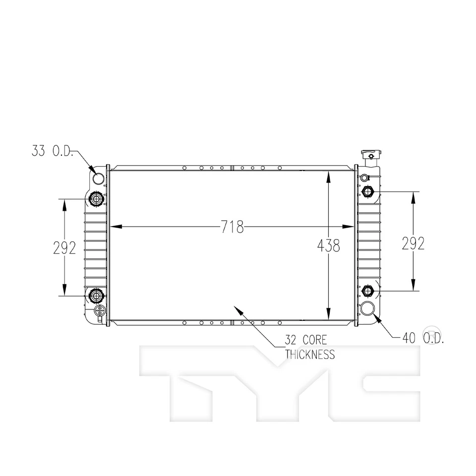 Radiador para camioneta Chevy CK 88-95 (cuerpo antiguo) 5 filas individuales GM3010234 52491623 Foto 1 de 1