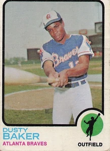 1973 Topps #215 Dusty Baker, sehr guter Zustand (Knitter) - Bild 1 von 2