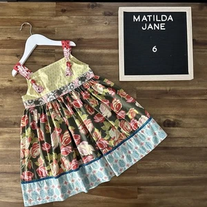 Matilda Jane Vintage Serendipity Floral Perfect Day Knot Sleeveless Dress 6  - Picture 1 of 10