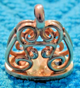 Antique Victorian Yellow Gold Filled Wax Seal Fob - Almost No Wear To The Gold - Picture 1 of 6