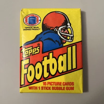 1981 Topps Футбол (1) Восковая Упаковка Запечатанная Нераспечатанная Из Коробки Джо Монтана RC Новичок - Изображение 1 из 2