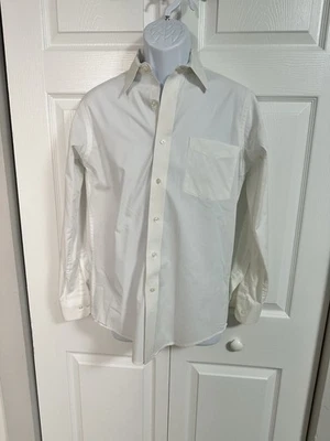 Camisa de vestir puritana de manga larga sin arrugas para hombre talla 14 1/2 - 32/33 Foto 1 de 3