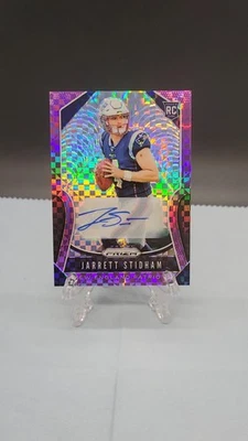 2019 Prizm Jarrett Stidham Purple Power Auto /49 Patriots RC AUTO - Image 1 of 2