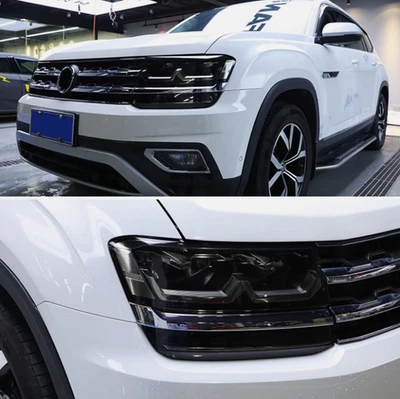 Superposiciones de tinte de vinilo precortado de faros ahumados para VW Volkswagen Atlas 2018-2020 Foto 1 de 4