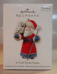 Visit From Santa #3 2011 Hallmark Christmas Tree Ornament Handcrafted Owl & Wand - Picture 1 of 2