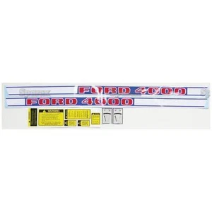 Complete Vinyl Decal Set for Ford 4000 Diesel 1968-75 3-cyl Tractor, US Made Kit - Picture 1 of 1