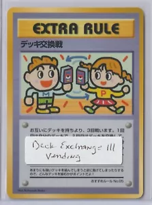 Pokémon Japonés 1998 Vending Serie 3 INTERCAMBIO DE MAZOS REGLA EXTRA COMO NUEVO MUY RARO - Imagen 1 de 1