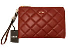 DKNY Soft Quilted NAPPA  PUV Wristlet Red MSRP $98 NEW