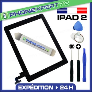 ECRAN VITRE TACTILE COMPLETE NOIRE pour IPAD 2 NOIR + OUTILS ET iLAME PRO - Photo 1 sur 1