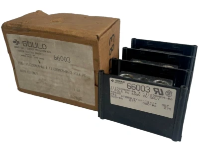 NEW GOULD SHAWMUT 66003 POWER BLOCK 350MCM-#6 3 POLE PC 600V - Image 1 of 3