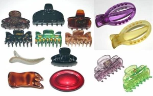 Hair Claw Clip Barrette Accessory Print Pattern Colors Vintage Made in France - Picture 1 of 93