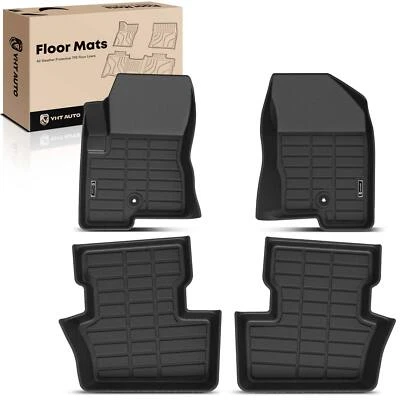 4x Tapetes forros negros para Jeep Compass Patriot 2007-2017 Dodge delanteros y traseros Foto 1 de 4