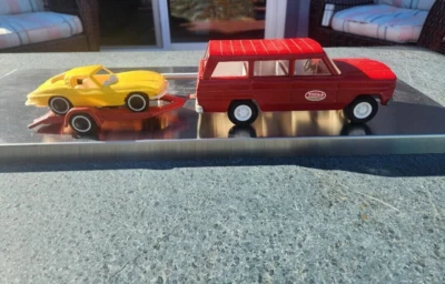 Vintage Tonka 1965 #80 Mini-Tonka Wagoneer & Trailer Toronto Canada Production. - Image 1 of 4