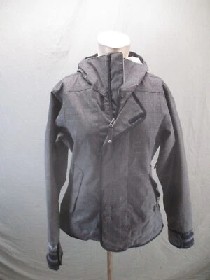 BURTON DRYRIDE Size M Women Gray Full Zip Hood Powder Skirt Snowboard Jacket 080 - Image 1 of 4