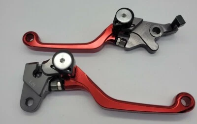 CNC Red Dirt Bike Brake Clutch Levers For Honda XR650R 2000-2006 2001 2002 2003 - Image 1 of 4