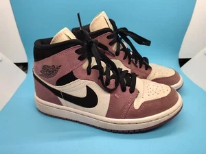 Nike Air Jordan 1 Mid SE Light Mulberry Shoes Womens Size 6.5 Pink DC7267-500 - Picture 1 of 15