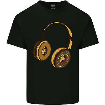 Donut Headphones Music DJ DJing Funny Mens Cotton T-Shirt Tee Top • 12.03£