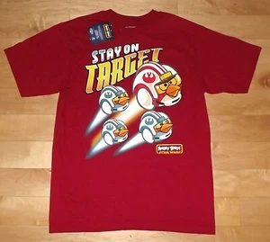 Angry Birds Star Wars "Stay On Target" Red Short Sleeve T-Shirt NWT - Youth XL - Picture 1 of 3