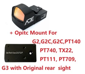 ADE RD3-009 Red Dot + Optic Mount Plate For Taurus PT111 G2,G2C,G3,PT140, tx22 - Picture 1 of 13