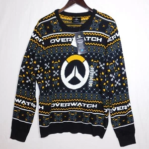 Nuevo con etiquetas Overwatch Wonderland Negro Amarillo Videojuego Feo Navidad Suéter Para Hombre L - Imagen 1 de 8