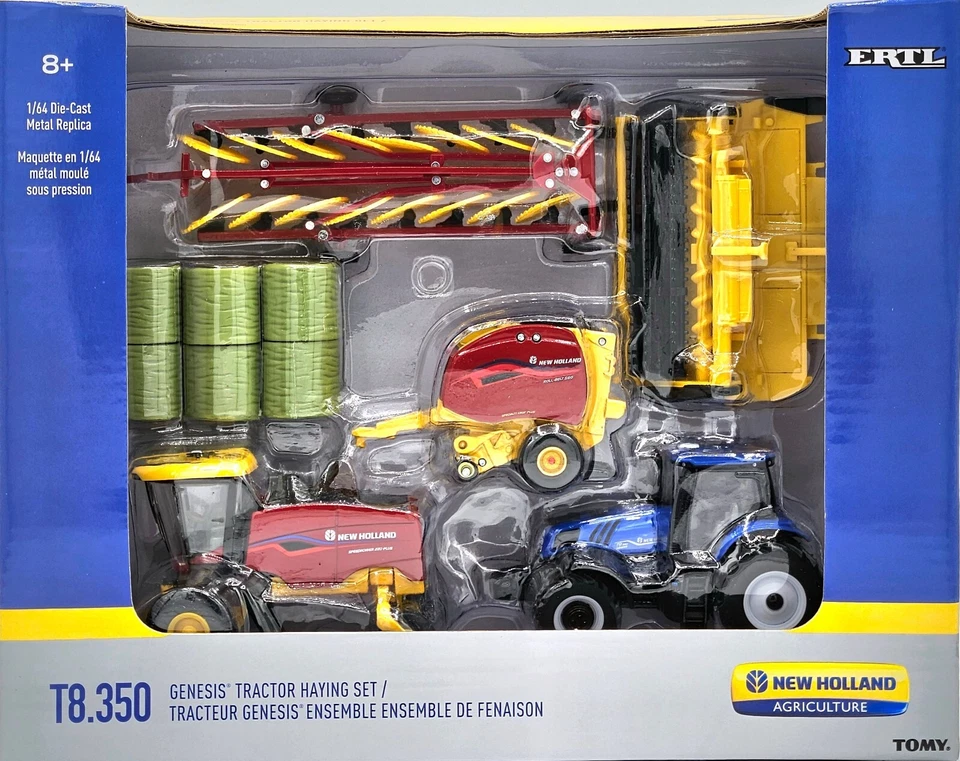 2022 ERTL 1:64 New Holland HAYING SET Speedrower 220+ T8.350 Baler & Rake 13993 - Image 1 of 1
