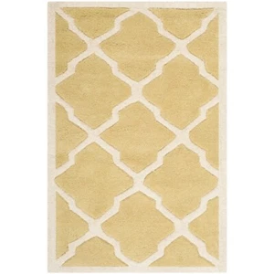 Safavieh Chatham 2' X 3' Wool Hand Tufted Rug In Gold And Ivory - Picture 1 of 3