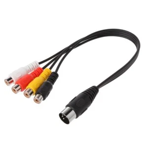 New 30CM 5 Pin Male Din Plug to 4 RCA Phono Female Plugs Audio Cable Wire Cord - Picture 1 of 8