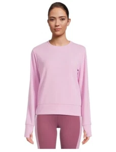 Avia Women's Textured Tee with Long Sleeves Thumb Holes (Xsmall) Misty Mauve NWT - Picture 1 of 8