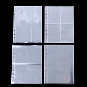 10pcs Standard Clear Plastic Photo Album Transparent A5 Binder Refill Sleeve'