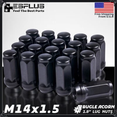 24Pc Black M14x1.5 1.8" Lug Nut Fit Jeep 2022-Latest Wagoneer/Grand Wagoneer - Image 1 of 4