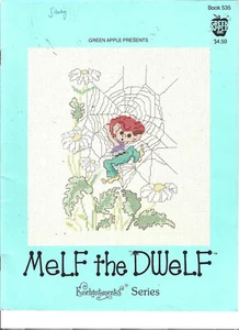 Melf the Dwelf Cross Stitch Chart Booklet Enchantments Series Green Apple - Picture 1 of 1
