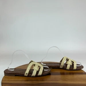 Sandalias cómodas para mujer Sam Edelman Beckie tejidas marfil talla 8,5 M usadas en excelente estado - Imagen 1 de 9