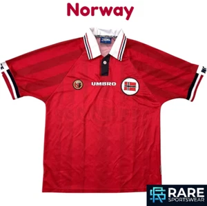 CAMISETA DE FÚTBOL LOCAL NORUEGA AUTÉNTICA VINTAGE 1998-99 MEDIANA ADULTO UMBRO (V BUENA) - Imagen 1 de 10