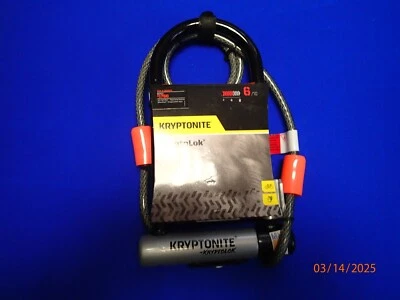 Kryptonite Kryptolok NEW in PKG. w/4' Flex cable - Image 1 of 3