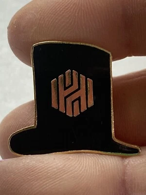 black top hat with logo Lapel Pin Vest Collectible EUC K522 - Image 1 of 2