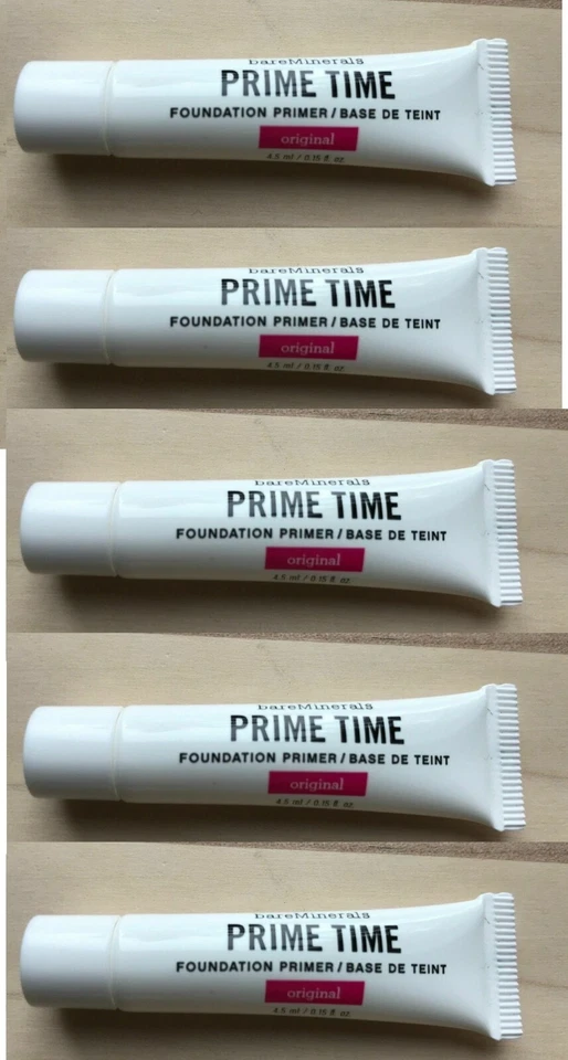 5 x imprimación base original bareMinerals Prime Time 0,15 fl oz - muestra de lujo Foto 1 de 1