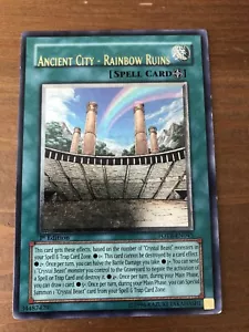 Yugioh FOTB-EN045 Ancient City - Rainbow Ruins Ultimate 1st ED MISPRINT + BONUS! - Picture 1 of 2