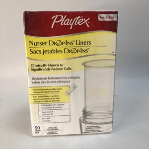 Playtex Nurser Drop-ins Nurser Bottles Liners - 4 oz SEALED 50 total sealed - Picture 1 of 10