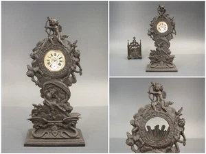 antique KPEG BERLIN Iron cast Pocket Watch Stand Georg III decor Angels Zodiac - Picture 1 of 14