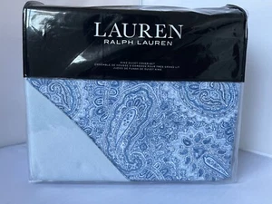 Ralph Lauren King Baumwolle Flanell Bettbezug Set Bantry Paisley blau UVP $ 350 - Bild 1 von 3