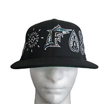 New Era 9fifty Florida Marlins Paisly Elements Adjustable Hat Black Cap