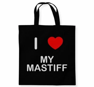 Bolso de compras My Mastiff I Love de algodón reutilizable - Imagen 1 de 8
