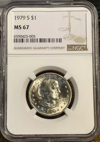 1979-S $1 Susan B. Anthony Dollar Superb NGC MS-67 Rarity R5 147/8 High-Grades Cover