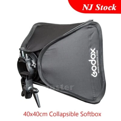 US Godox 40cmx40cm Bowens Bracket Collapsible Softbox For Rectangle Flash Head - Image 1 of 4