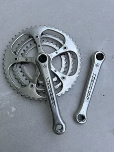 Stronglight 107 pédalier crankset Triple 170mm 14x125 52/42/32 Peugeot Gitane - Picture 1 of 5