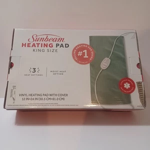 Sunbeam Heating Warming Warmth Pad King Size, 12" x 24" Inches - NEW OPEN BOX - Picture 1 of 6