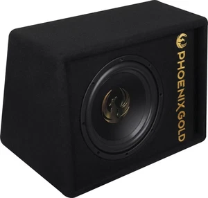 Phoenix Gold Z8AB 8 Inch Single Active Subwoofer with Cables and Remote 125W RMS - Picture 1 of 7