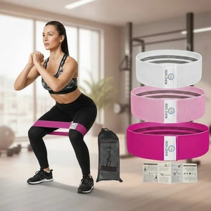 Fitnessband 3er Set Hüftbänder Übungsband Sportband Widerstandsbänder - Bild 1 von 34