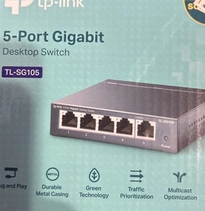 TP-Link TL-SG105 5 Port Gigabit Desktop Switch - Picture 1 of 1