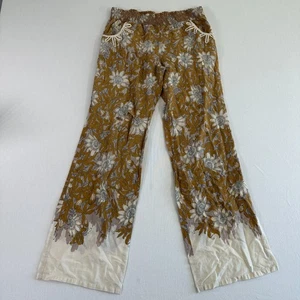 Anthropologie Eloise Womens Pants Size S Brown Floral Hippy Boho - Picture 1 of 12